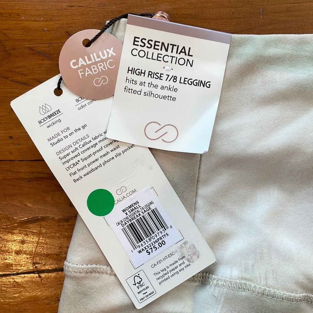 NWT Calia | Core Essential 7/8 Leggings; Daybreak Sage; Size Women's XS - Picture 9 of 17